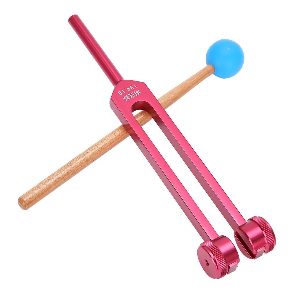 194.18 Aluminum Alloy Tuning Fork Sound with Hammer Sound Healing Therapy Tool Set