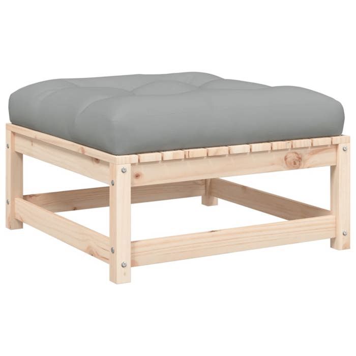 VidaXL Repose-pied de Jardin avec Coussin, Table Basse, Tabouret de Patio Balcon Terrasse Arrière-cour Extérieur, Bois de 838094