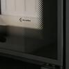 Steel Fireplace KRATKI LUCY SLIM Left 10 kW Ø 160 Black Thermotec