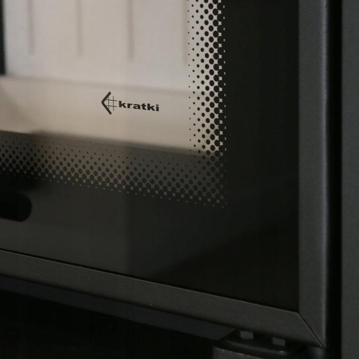 Smart Steel Fireplace KRATKI LUCY 14 kW Ø 200 Black Thermotec MSK GLASS