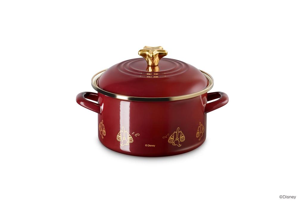 Le Creuset EOS Fantasia Enamel Casserole 20cm Garnet Compatible Japanese Pot/EOS (Start Knob) Gas/Induction [Official Product]