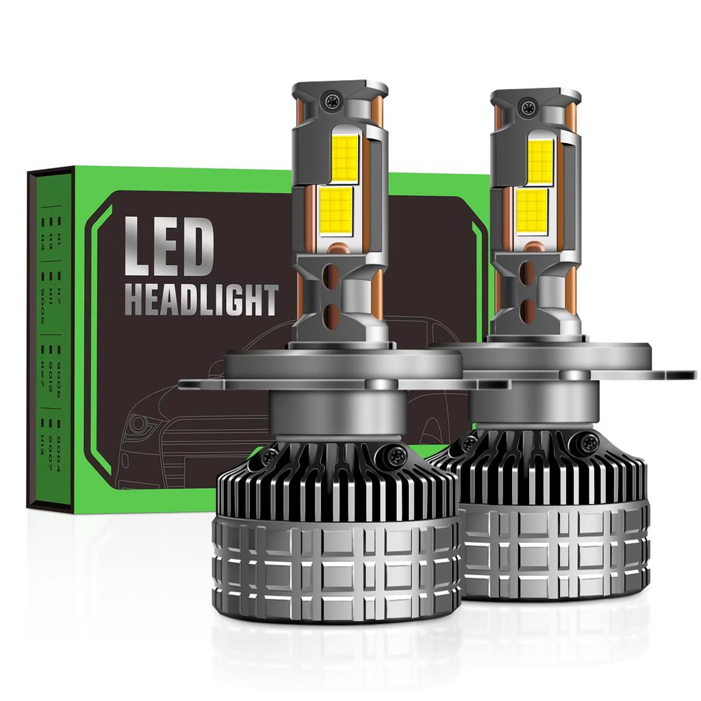 100W Four Copper Tube Led Car Light H7 High Power H1h11 Super Bright H4 Car Led Headlight 12V24V General Purpose Light