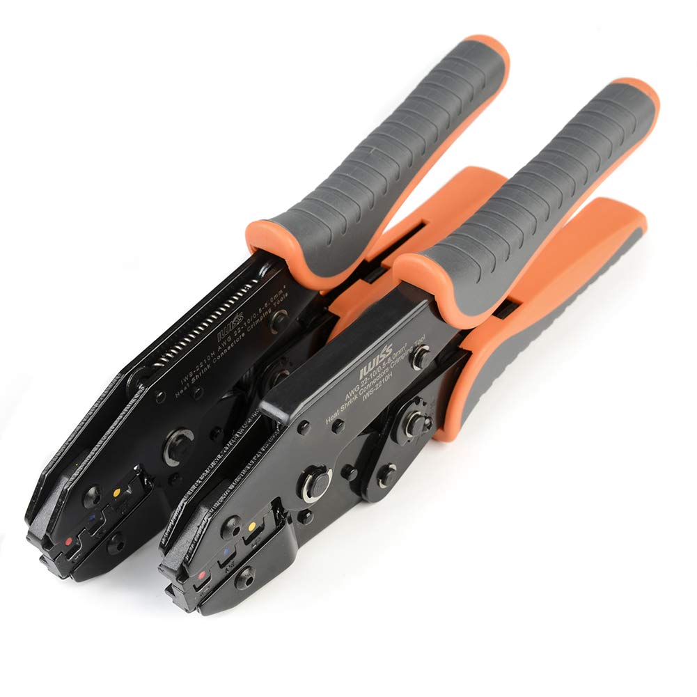 IWISS Waterproof Crimp Terminal Crimping Sleeve Crimping Ratchet Type IWS-2210H Tool,