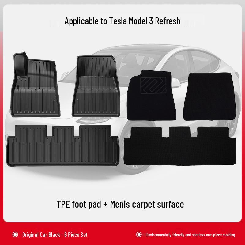 TPE Car Floor Mats for 2025 Tesla Model Y3 New Editions