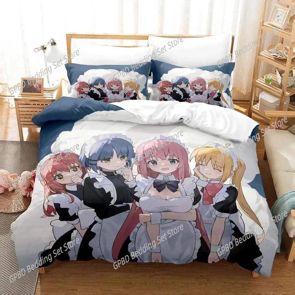 Anime Hitori Gotoh Bocchi the Rock 3D NEW Duvet Cover Pillowcase Bedding Set Adult Boy Girl Bedroom Children Single Double Large