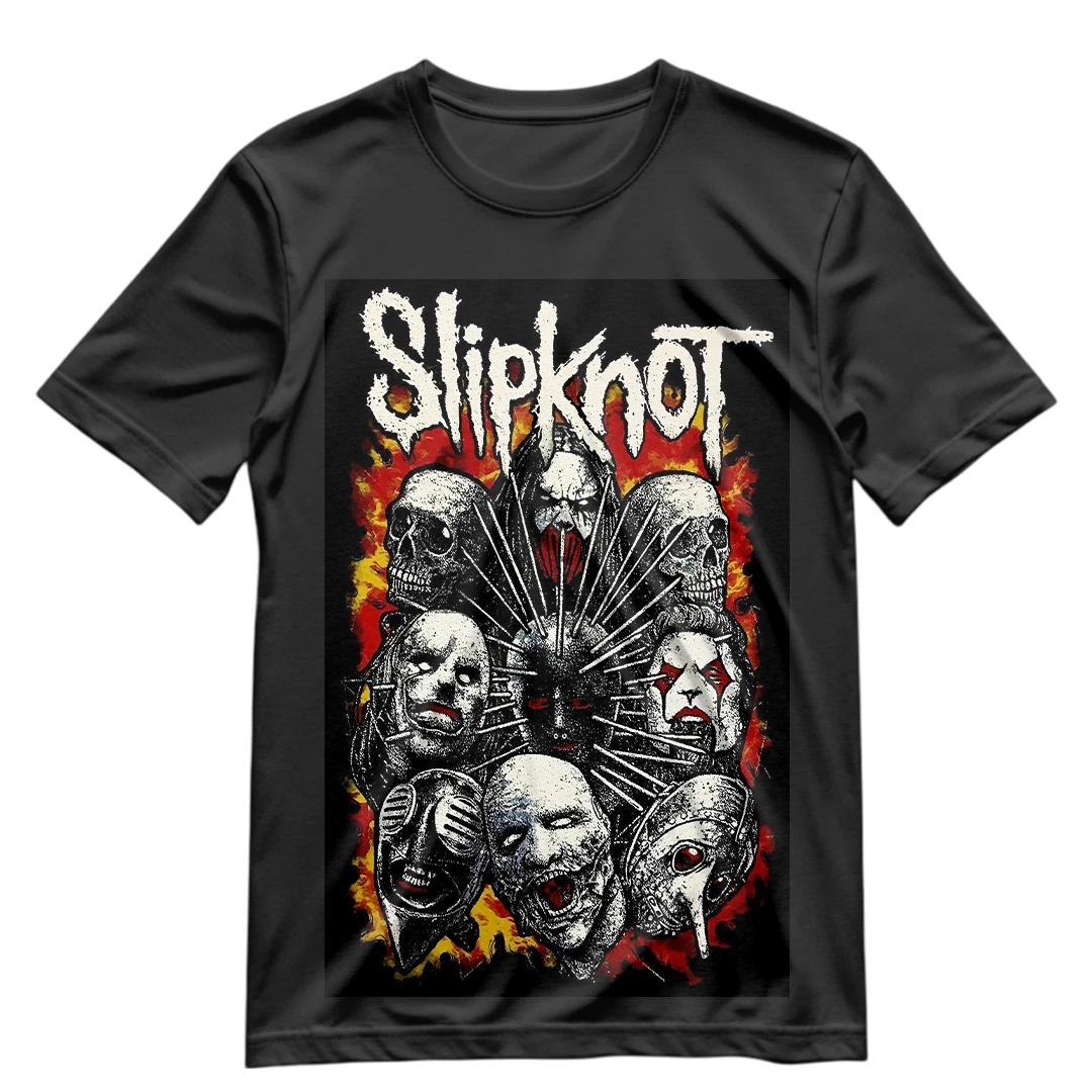 Slipknot T Shirt Slipknot Band Masked Crew Graphic Shirt Cotton Tee S-XXXL 4XL