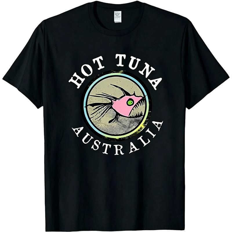 Hot Sale Tuna Printed Australia Mens T-Shirt Gyms Fitness Casual Fashion Loose Breathe Shirt Streetwear Hipster Cartoon Male Tee