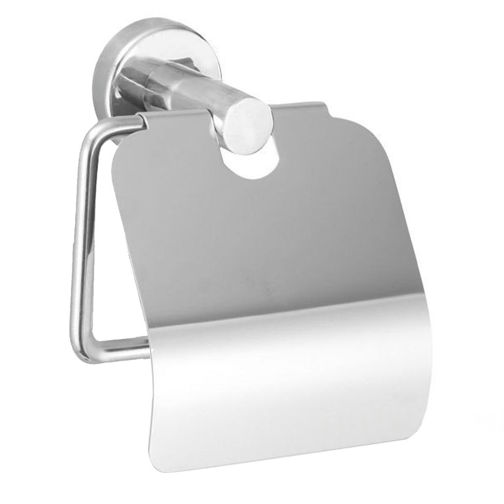 Toilet Paper Roll Holder 304 Stainless Steel Wall Mounted Tissue Roll Holder with Dust Lid for Bathroom Glossy