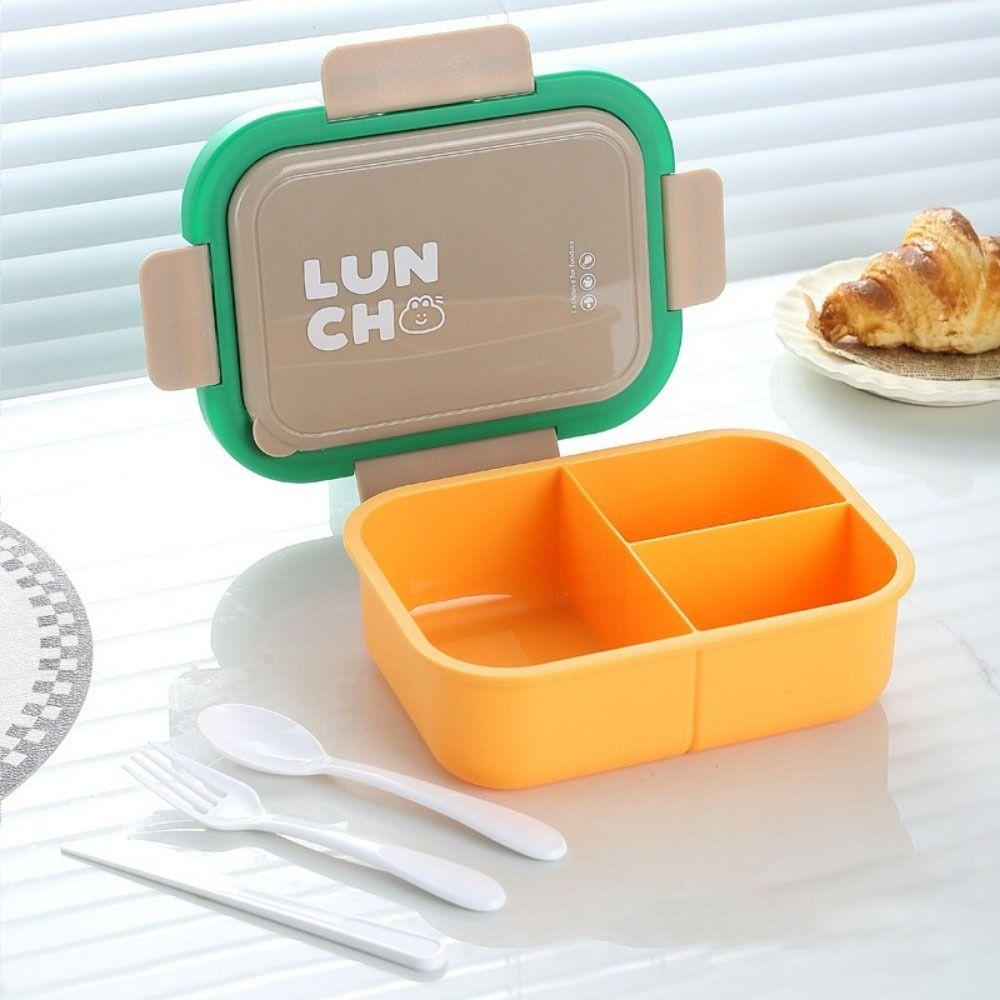Sealed Food Storage Box With Fork and Spoon Insulated Lunch Container  Box Lunch Box  Picnic