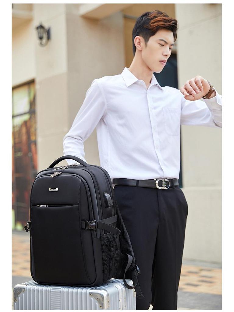 "Men's Multifunctional Business Travel Backpack - Large Capacity, Fashionable & Lightweight"