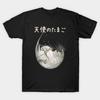 Men Black Print T-shirt Angel’S Egg No-Cut Transfer Paper Print Cotton Tshirt