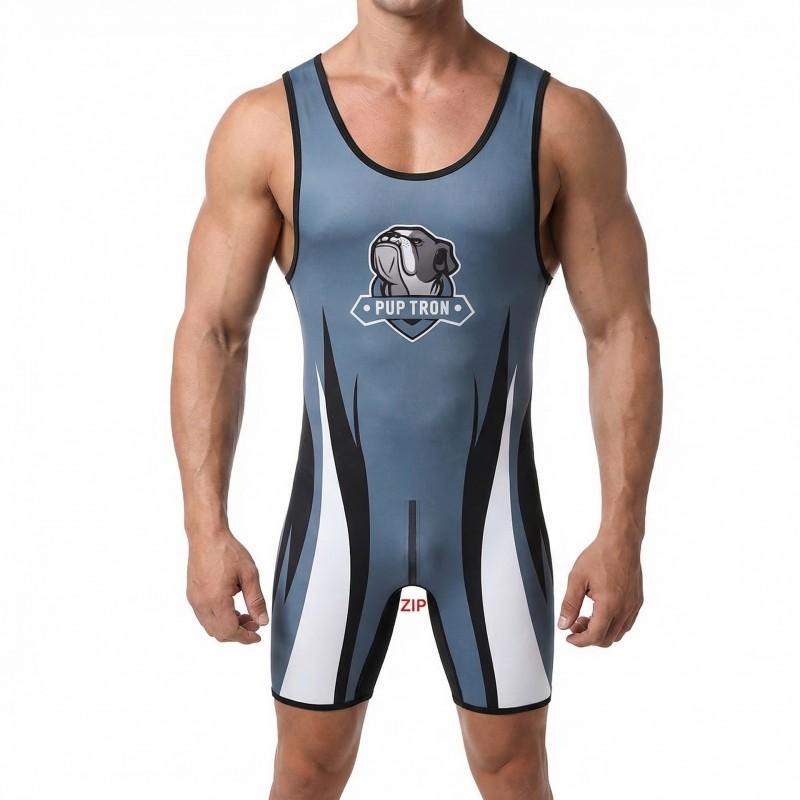 Maillot de Lucha de Compresión para Hombre Traje de Levantamiento de Pesas Bodysuit Atlético de Secado Rápido Entrenamiento Competición
