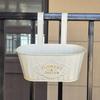 Outdoor Plants Planter Metal Iron Hanging Flower Pots Decks Railings Fence Buckets Boho Wall Mount Holder Hooks Removable Handle