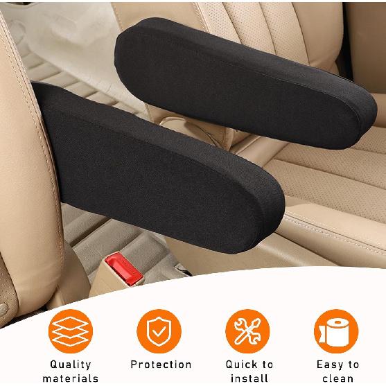 Kewucn 2 PCS Car Front Seat Armrest Covers, Elastic Fabric Auto Seat Armrest Protectors, Universal Seat Arm Rest Cover Replacement, Vehicle Interior