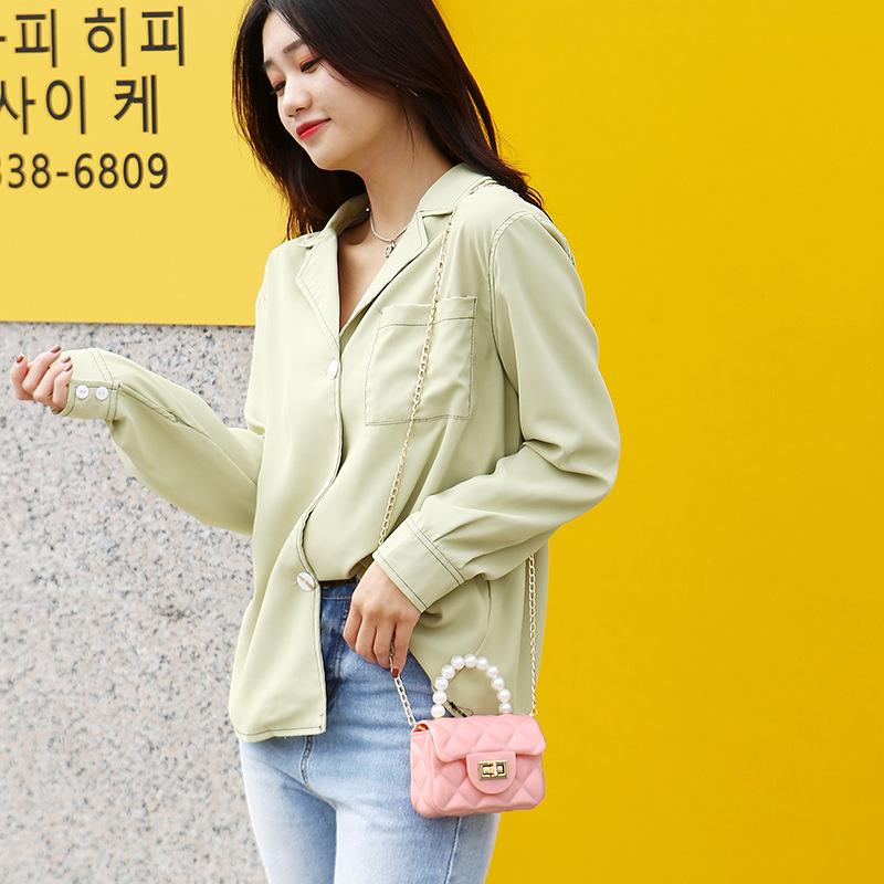2023 Pearl Chain Jelly Handbag - Fashionable Ladies' Small Bag