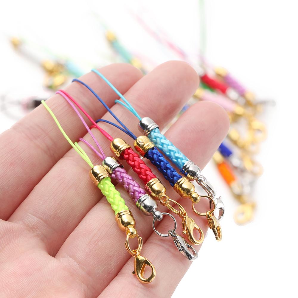 10/20pcs Keychain Rope with Lobster Clasp Jump Rings Lanyard Lariat Strap Cord For DIY Keyring Pendant Jewelry Making Supplies