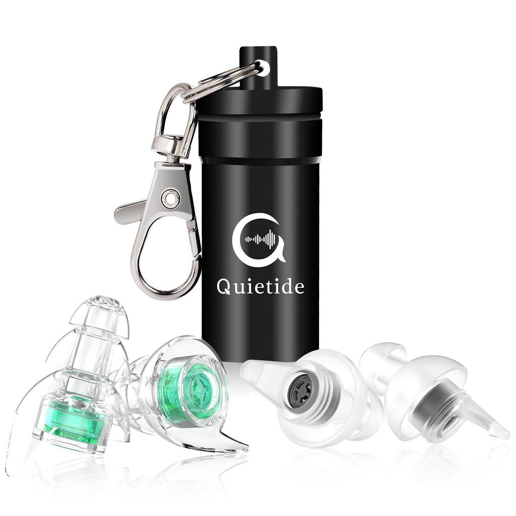 Quietide Live Ear Protectors for Preventing Hearing Ideal for Enjoying Loud Music at and Washable and Includes Carrying Case and Japanese Q6 Black and
