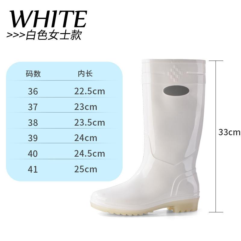 Fashion Comemore Autumn Boots Low Heels Rainshoes Couple Men Women High-barrel Waterproof Rain Boot Work Rubber Shoe Long Water Shoes 44