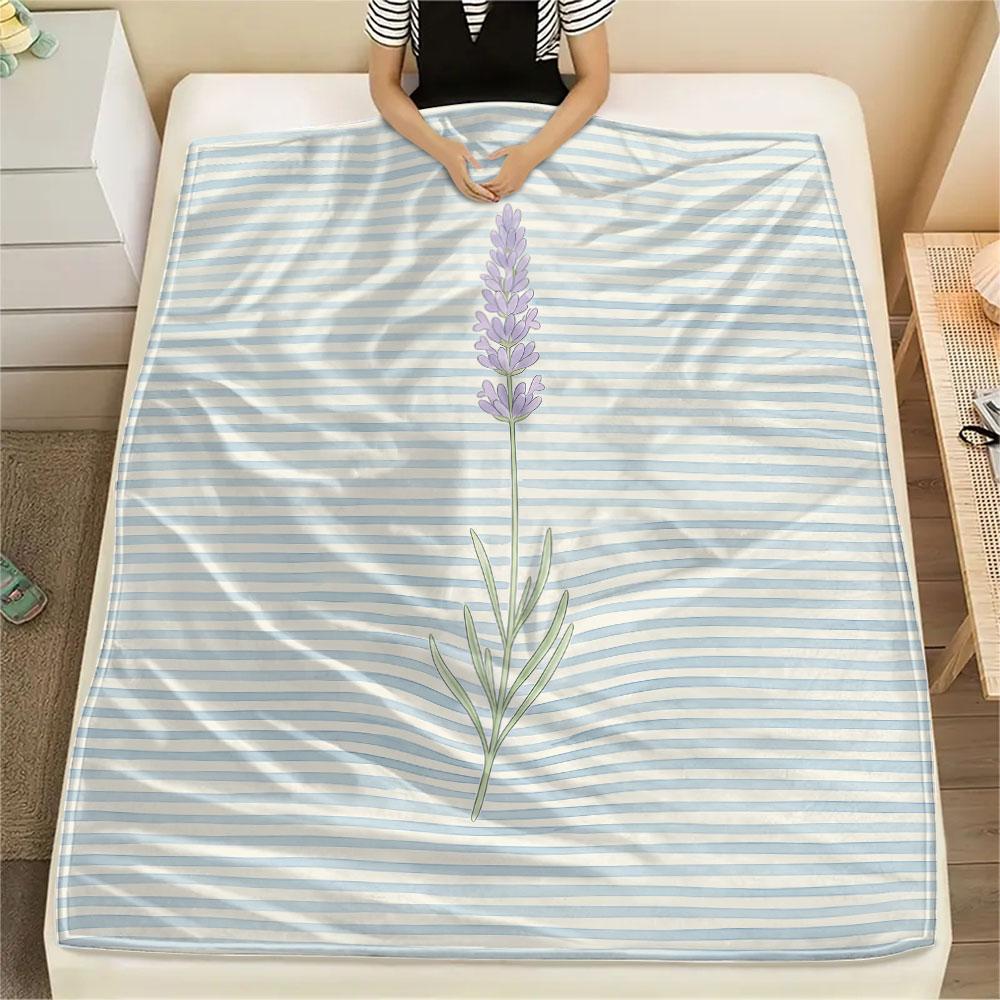 1PC Pineapple Waves Graphic Print Flannel Blanket Lightweight and Portable for Lunch Break Warmth and Comfort Halloween Gifts Holiday Present