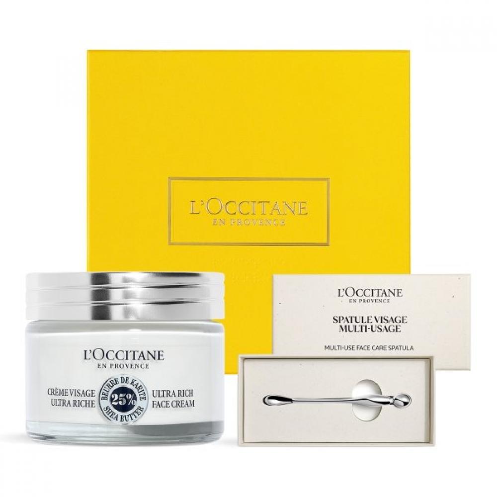 L Occitane uLtra Rich Face Cream 50mL Set  + spatuLa Single option