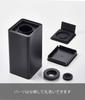 Yamazaki Wet Wipes Roll W8 x D9 x Silicone 6503 Case, Black, Approx. H17cm, Tower, Airtight, Moisturizing, Cap,
