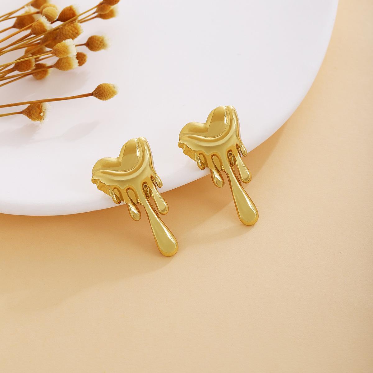 Неправильные серьги-гвоздики  Звезда Любви , Легкая роскошь, Модные, Высококачественные, Металлические, Простые, С характером