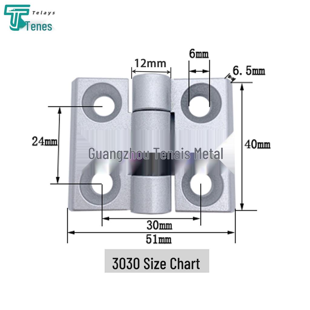 Aluminum Zinc Alloy Hinges for Cabinet Doors (2020, 3030, 3040, 4040)