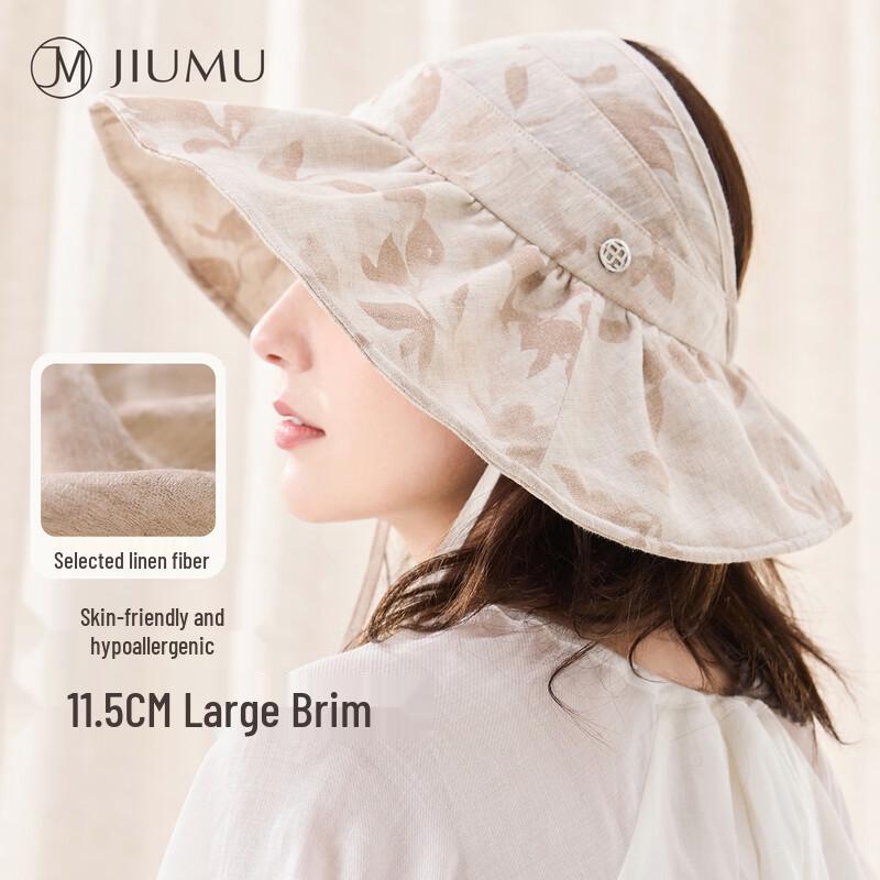 Women s Linen UV Protection Visor Sun Hat