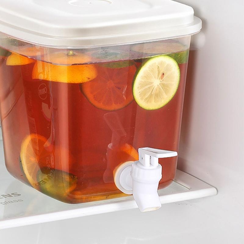 Caraffa per Acqua Trasparente da Frigorifero con Coperchio per Succhi Cold Brew Grande Capacità Dispenser per Bevande Essenziale per la Cucina