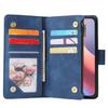 For iPhone 16e Case Zipper Wallet Multiple Card Slots Leather Phone Cover