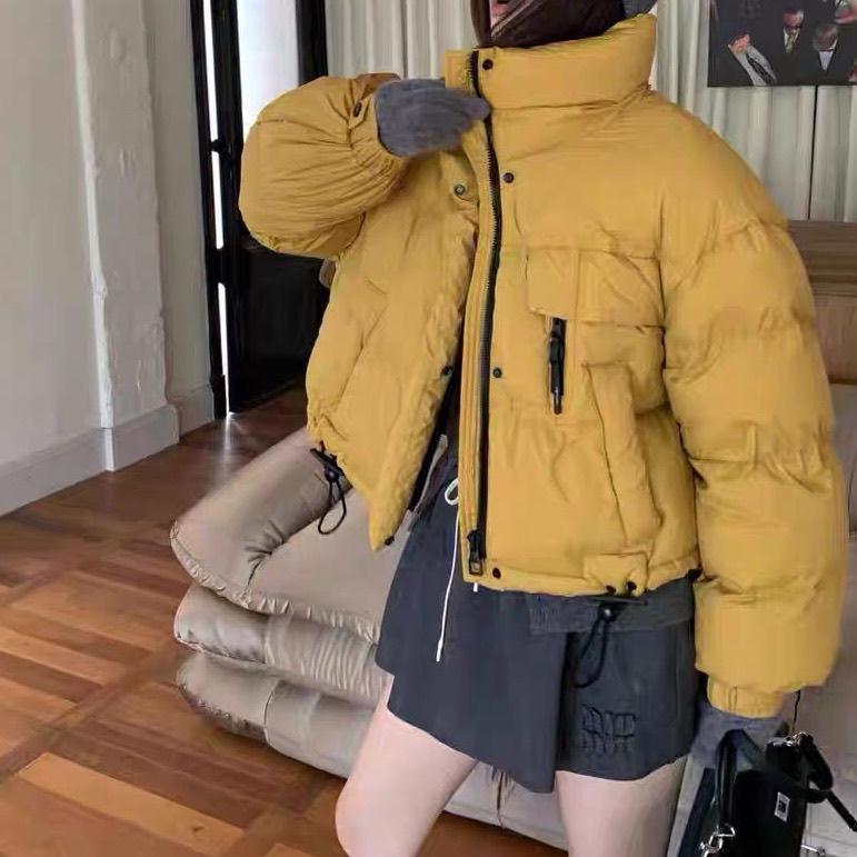 2025 Korean Style Stand-up Collar Petite White Duck Down Jacket for Women - Thickened Warm Winter Outerwear.