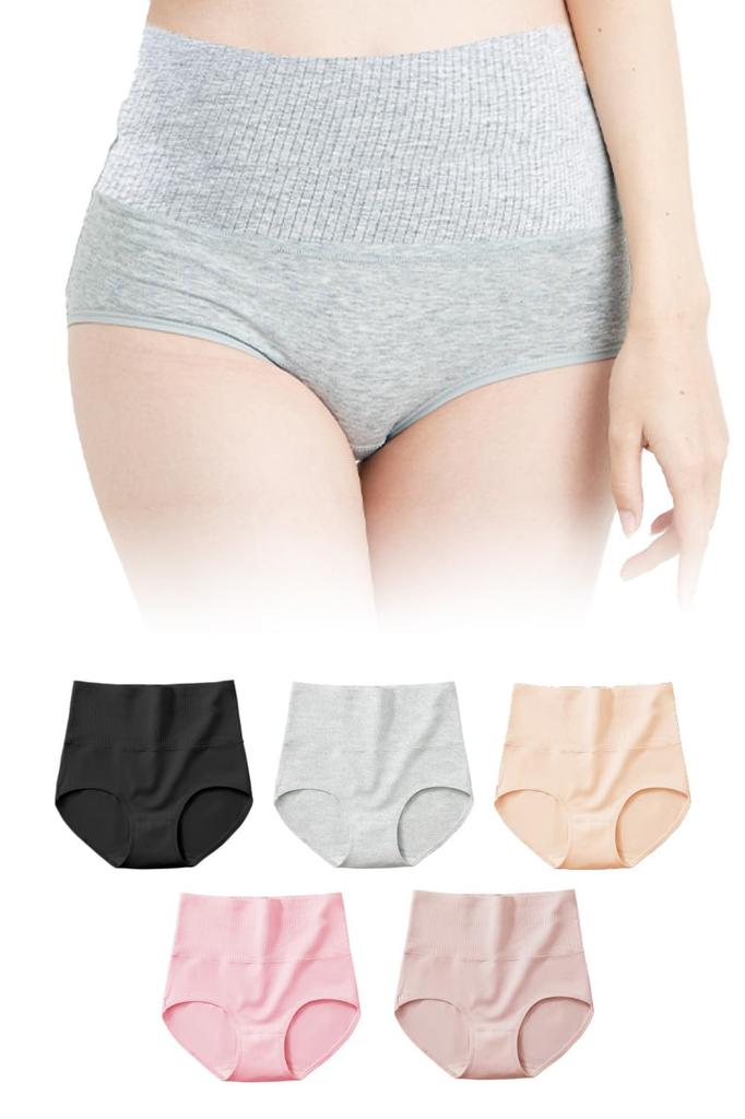 Lino Ulu Warm Beautiful Sensitive Skin Cotton Plus Deep Fit Honey 3-Piece Set, High-Waisted, [Beautiful Butt, Line, Friendly] Women's 100% Panties,