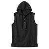 Men's Summer Loose Fit Sleeveless Hoodie Vest Casual Linen Pullover Shirt Lightweight Breathable Beachwear