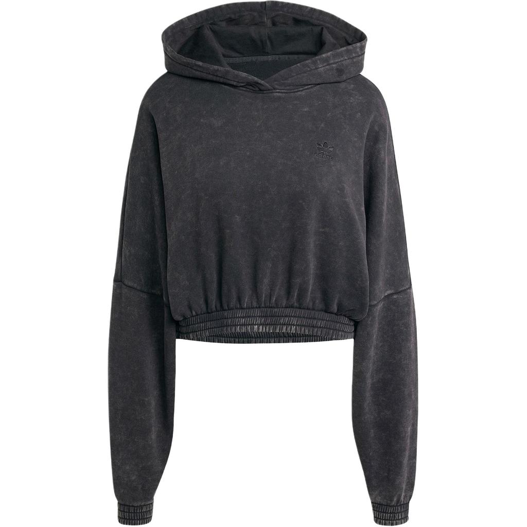 Adidas Originals CROP HOODIE Sweatshirt Women's Black JJ0333