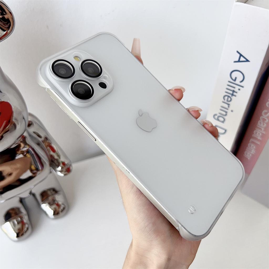 Etui na telefon komórkowy IPhone15promax Ultracienkie Bezramkowe Apple 14 Skóra Matowe 13 Otwór na serum Osłona ze szkła