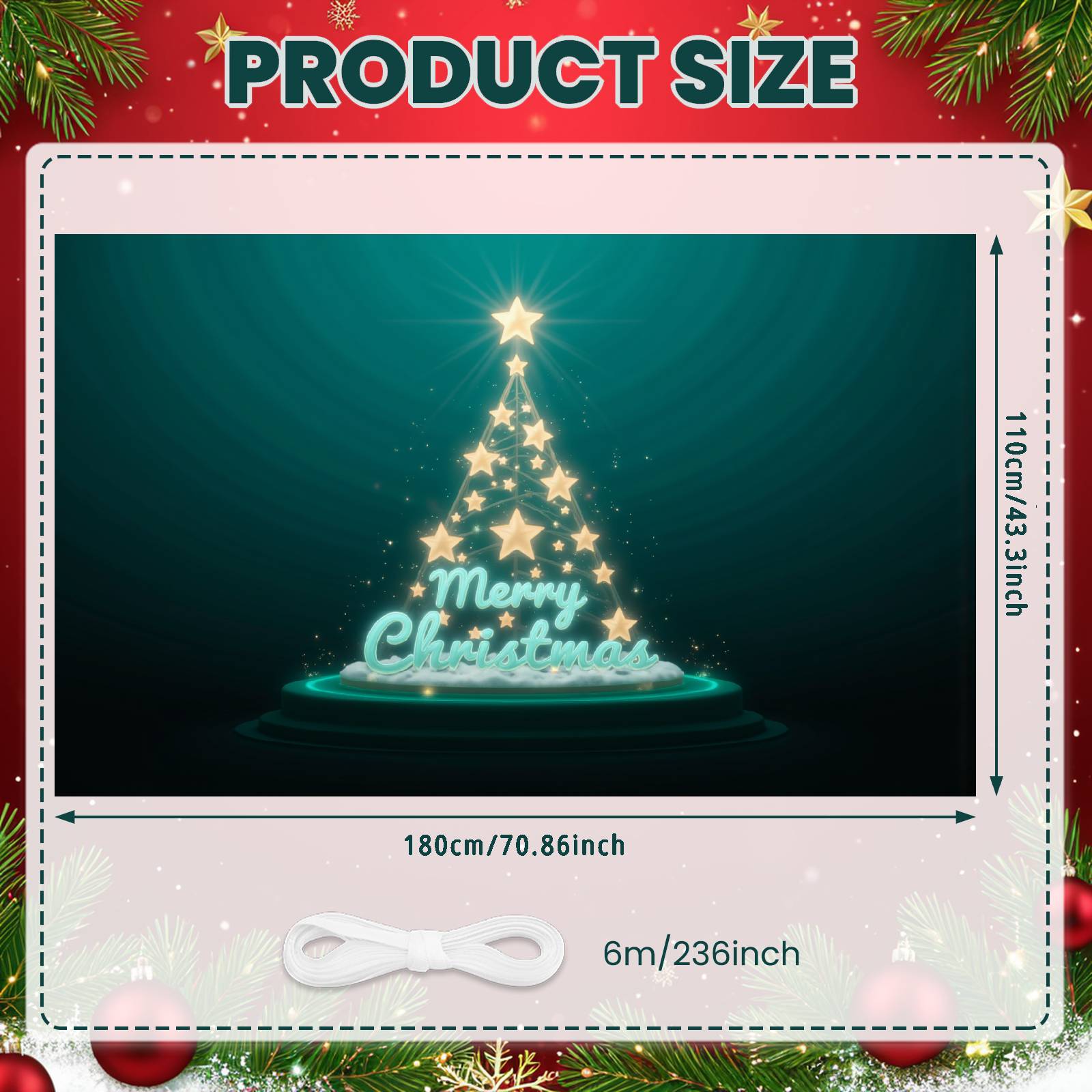 Festive Banner Decorative Design Xmas Banner Christmas Party Banner Star Pattern For Xmas Celebration Festive Gathering