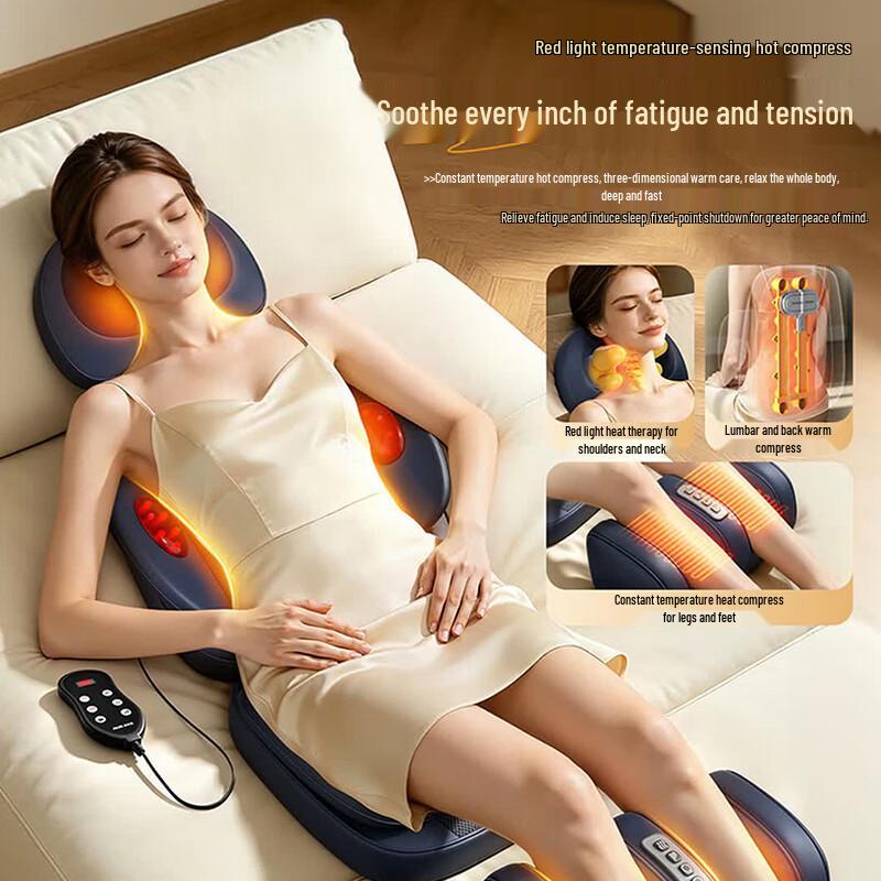 AUX Full Body Kneading Massage Cushion with Red Light Heat CN plug (adapter included)
