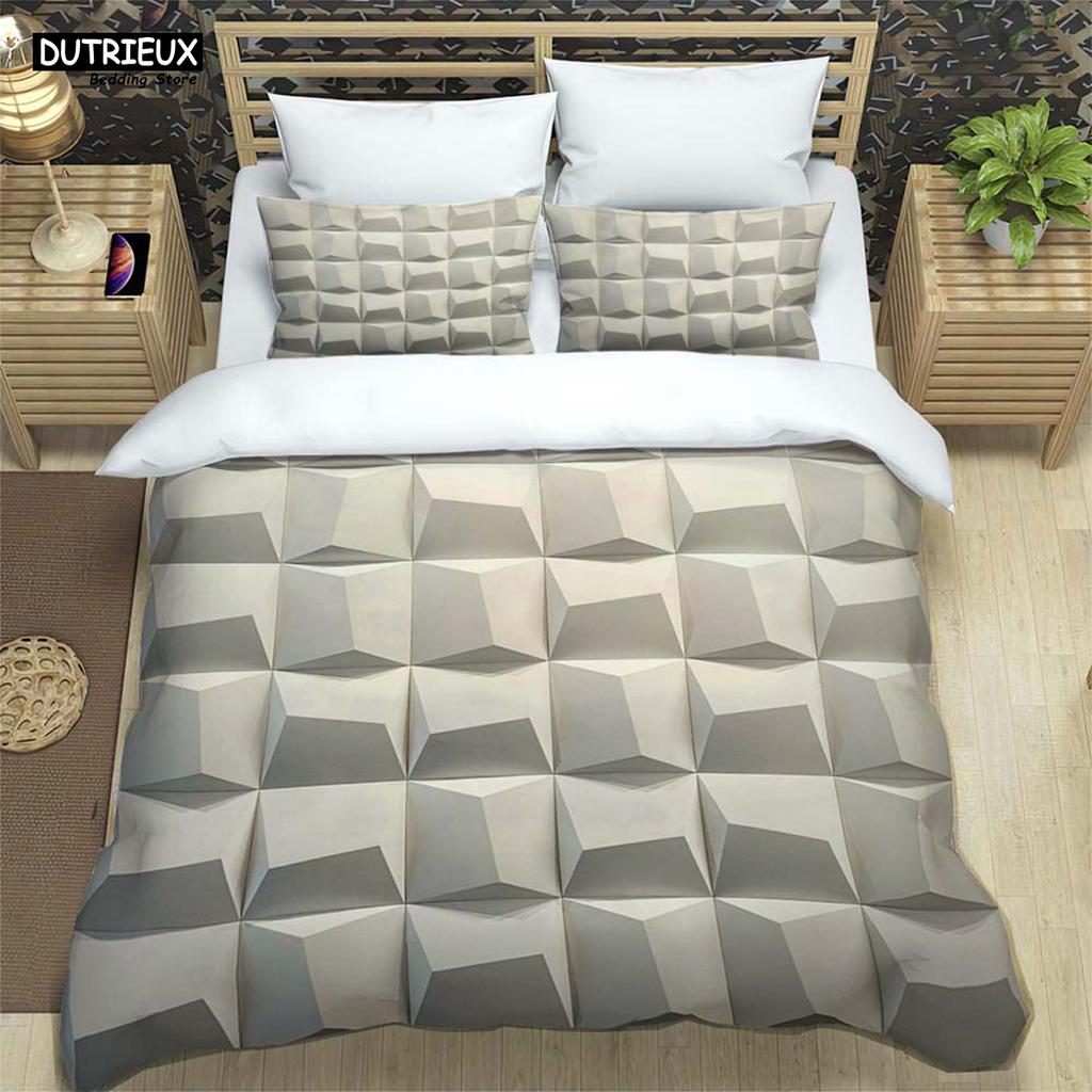 3D Modern Abstract Geometric Minimalist Printed Bedding Queen Bedding Set King Size Bedding Set Soft And Comfortable