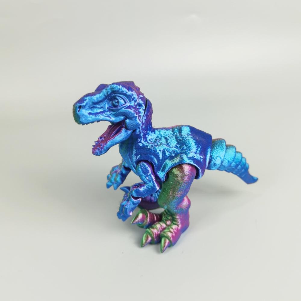3D Printing Jurassic Tyrannosaurus Rex Triceratops Velociraptor Toy Simulation Dinosaur Animal Figure Joint Movable Boy Gift