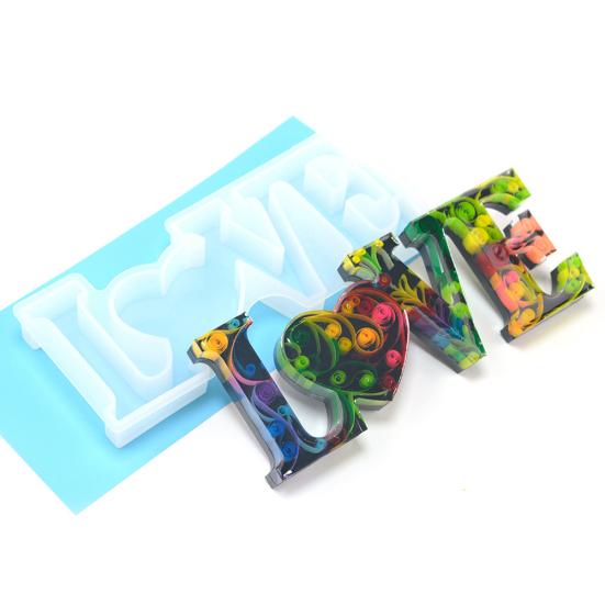 DIY Home Family Love Epoxy Resin Casting Mould Ornament Making Silicone Mold