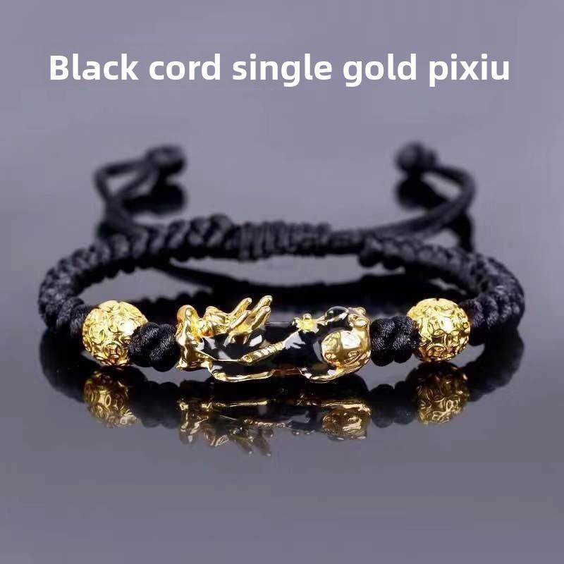 

Handmade Alloy Bead Pi Xiu Bracelet With Adjustable Red Cord For Travel And Gifts