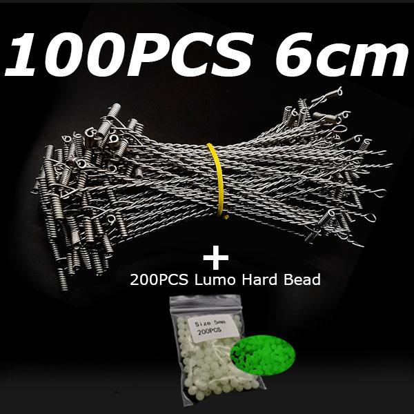 

100pcs T Shape Fish Rig Wire Arms with Beads Branch Balance Fishing Tackle Accessories Size 5cm 6cm 7cm 8cm 9cm 10cm 12cm 15cm 6cm