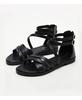 Fashion New Bohemian Style Woven Roman Sandals Women's Summer Casual Flat Bottomed Minimalist Beach Vacation Rivet Thin Band Sandals 42