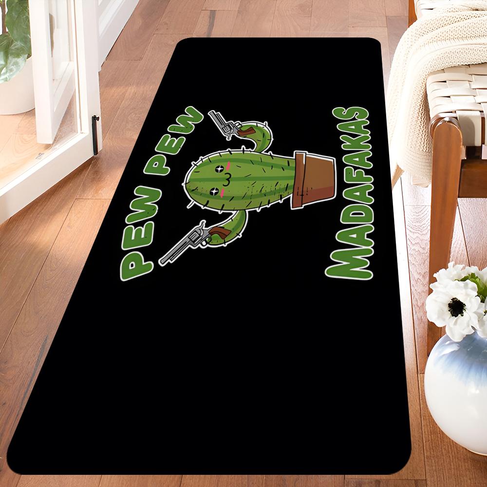 MADAFAKAS Teppichmuster Eingangstürmatte Waschbar Rutschfest Wohnzimmer Sofa Stühle Bereichsmatte Küche Willkommen Fußmatte