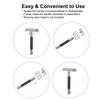 Shaving Handle for Safety Beard Razor Double Edge Shaving Razor Replacement Handle Grip Stainless Steel Manual Mustache