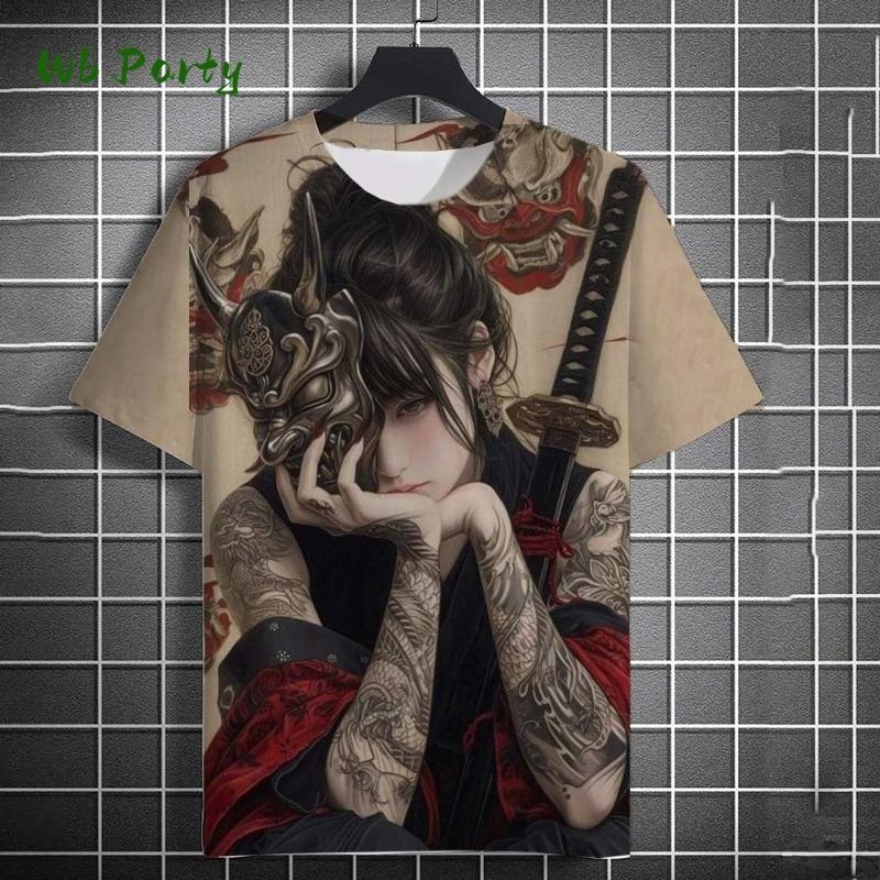 Manga Girl Print T-Shirt Japanese 3D Print Top Personality Anime