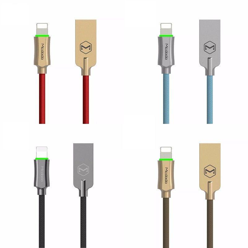 Auto Led Smart Disconnect Lightning Usb Data Charging Cable For Iphone X 7 8