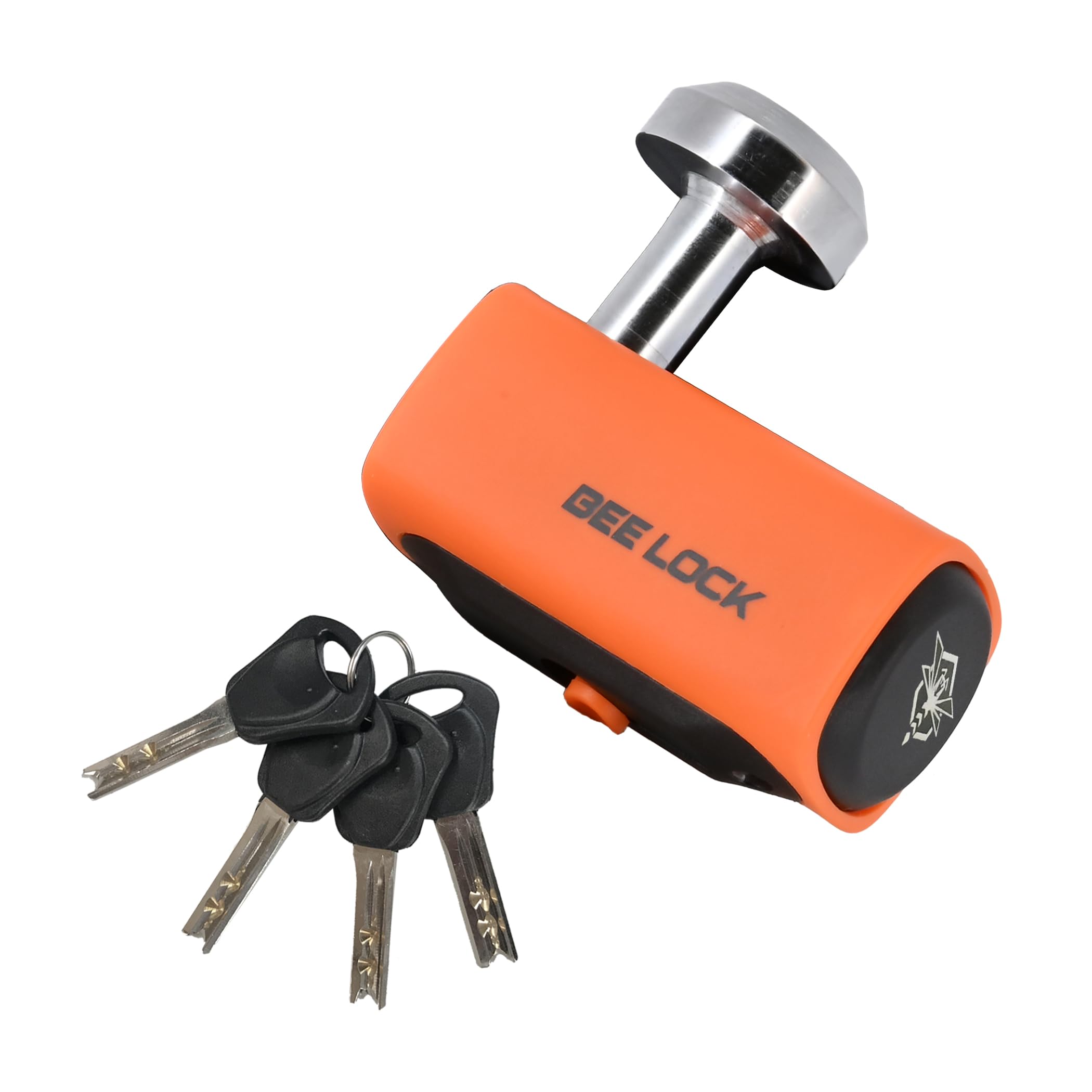 

LEAD BEE LOCK Motorcycle Padlock with Lock 14mm for Loop Chain Locks and Disc Lock, Plug, Diameter, Locks, LZ-802A оранжевый