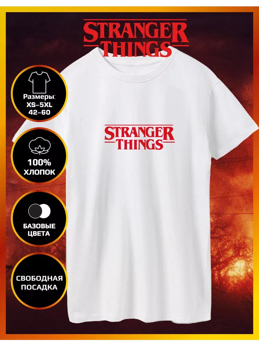 A T-shirt with a print of Very strange things M