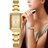New Women Watch Light Luxury Brand Simple Square Stainless Steel Bracelet Female Student Fashion Quartz Clock Watches